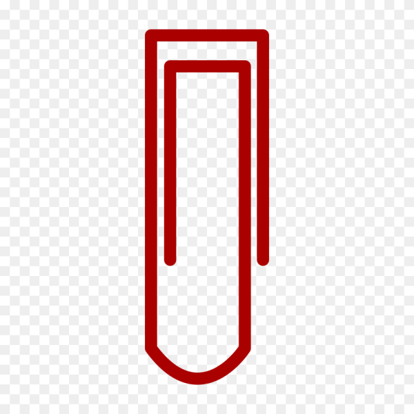 Канцелярская скрепка без фона