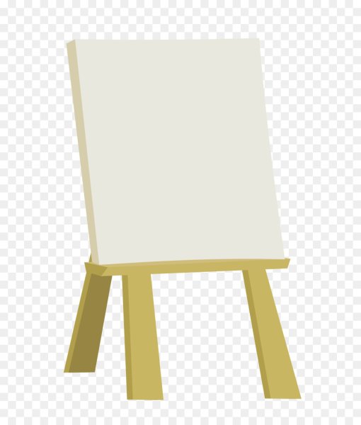 Мольберт на белом фоне