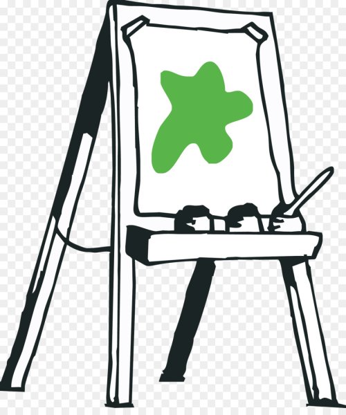 Мольберт на белом фоне