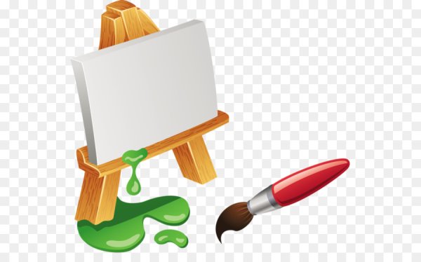 Мольберт на прозрачном фоне