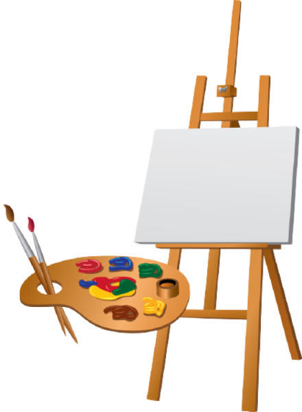 Мольберт для рисования вектор