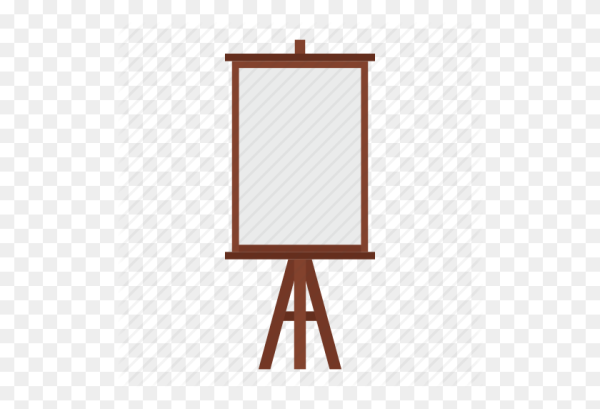 Мольберт на прозрачном фоне