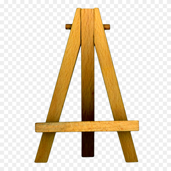 Мольберт с полотном на прозрачном фоне