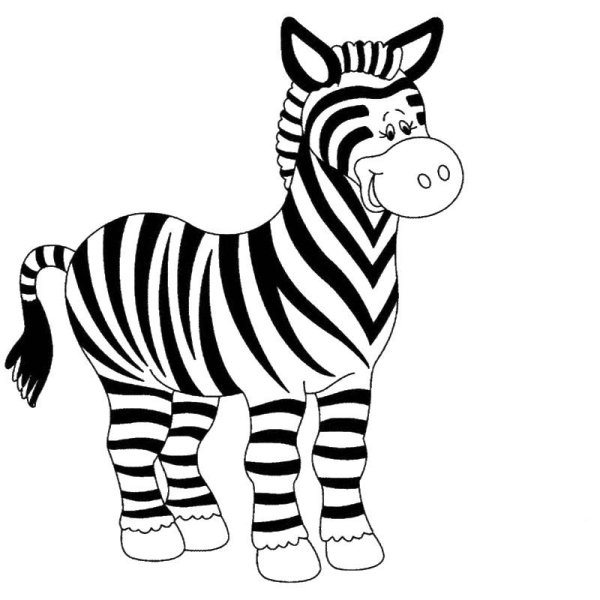 Зебра мультяшная