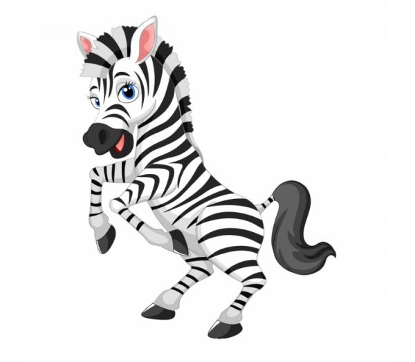 Зебра мультяшная