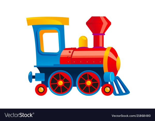 Детский паровозик векторный