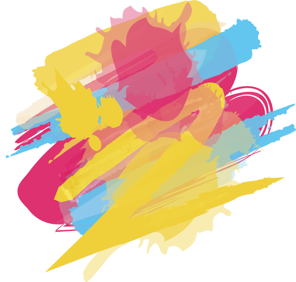 Яркие мазки на прозрачном фоне