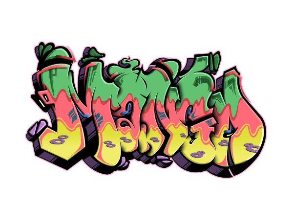 Лого в стиле граффити