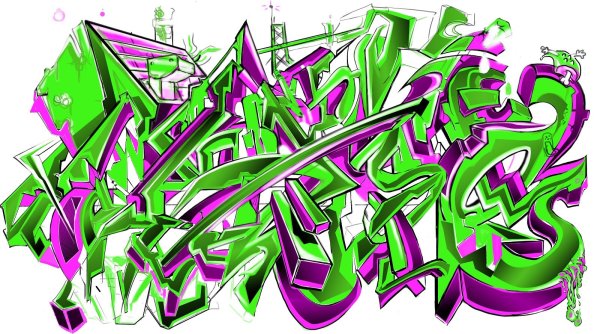 Граффити на белом фоне