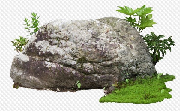 Валун на белом фоне