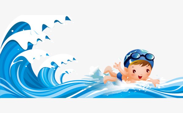 Плавание дети вектор