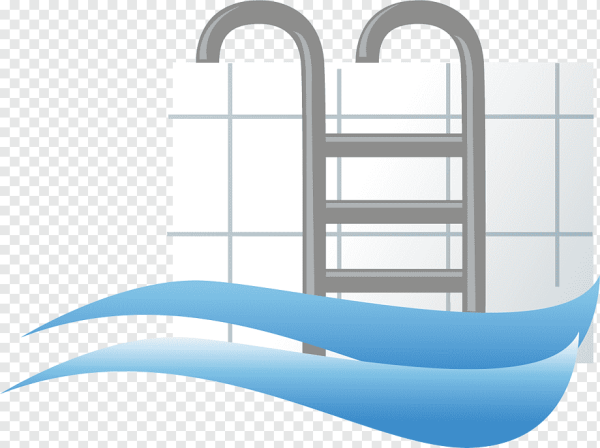 Бассейн на белом фоне