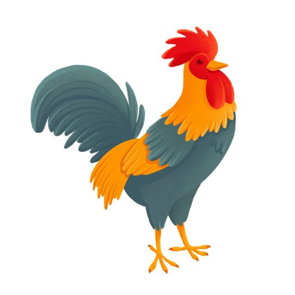 Петушок мультяшный