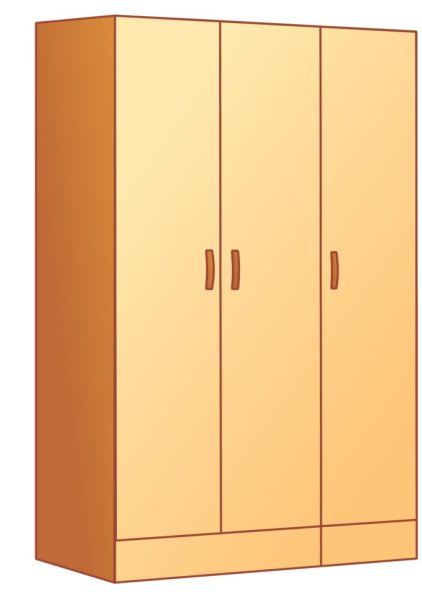 Шкаф на белом фоне