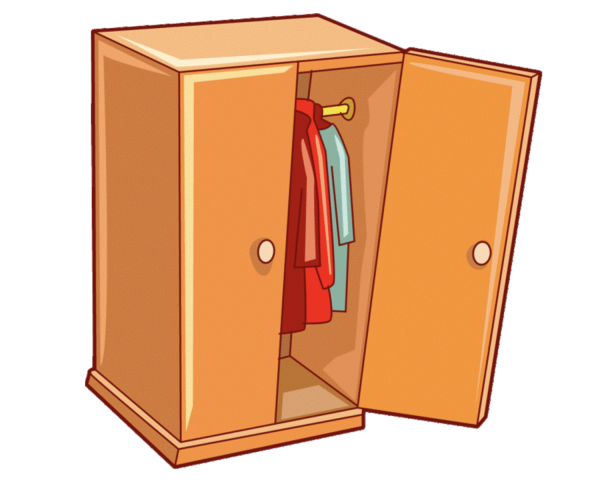 Шкаф с одеждой вектор