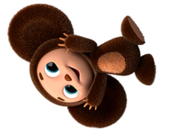 Чебурашка выглядывает из рюкзака