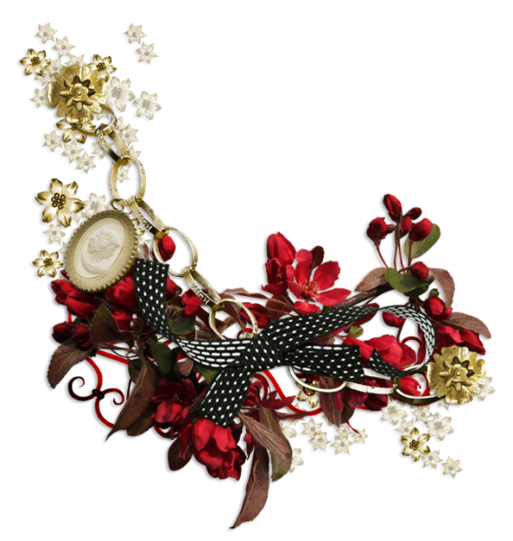 Винтажные украшения на прозрачном фоне