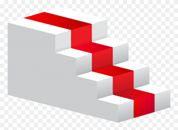 Ступени на прозрачном фоне