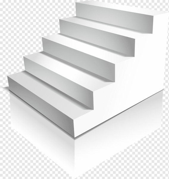 Ступеньки на белом фоне