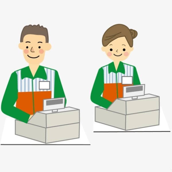 Продавец мультяшный