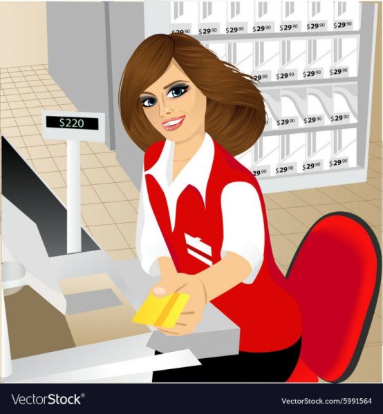 Продавец иллюстрация