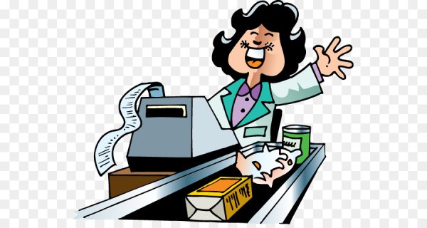 Кассир карикатура