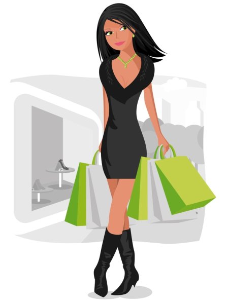 Девушка с пакетами