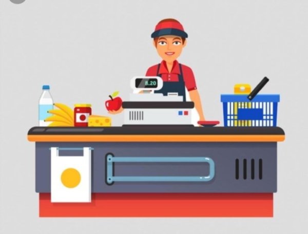 Продавец иллюстрация