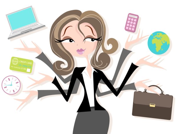 Секретарь на прозрачном фоне