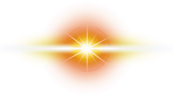 Яркий свет на прозрачном фоне