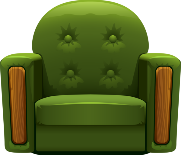 Кресло сбоку вектор