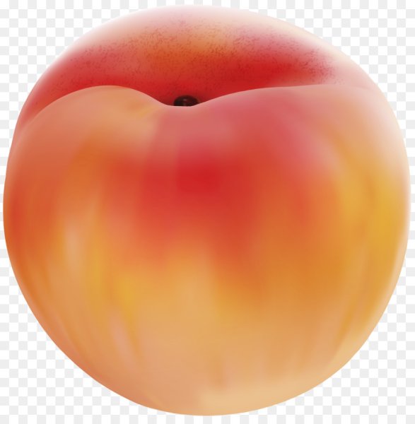 Персик на прозрачном фоне