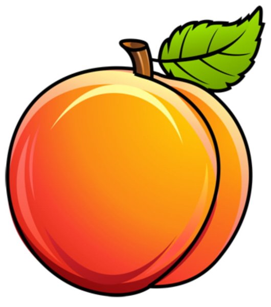 Персик нарисованный