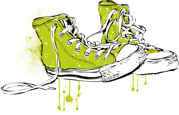 Нарисованные кеды