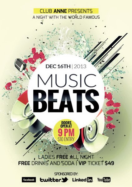 Модная афиша музыкальная