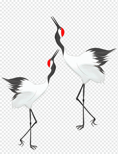 Журавли клипарт на прозрачном фоне