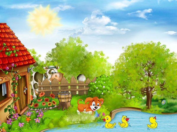 Деревня мультяшная