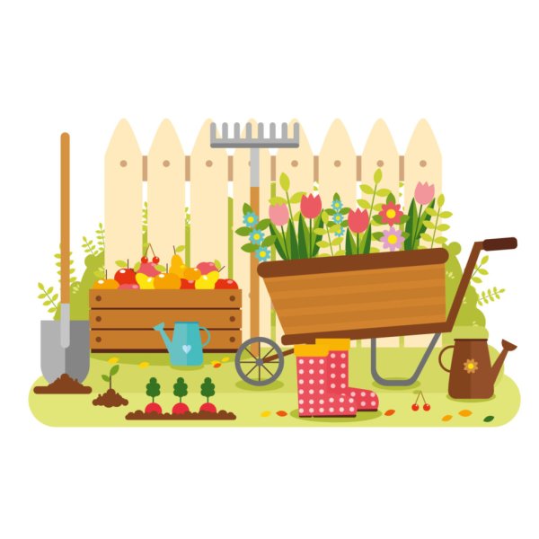 Огород на прозрачном фоне