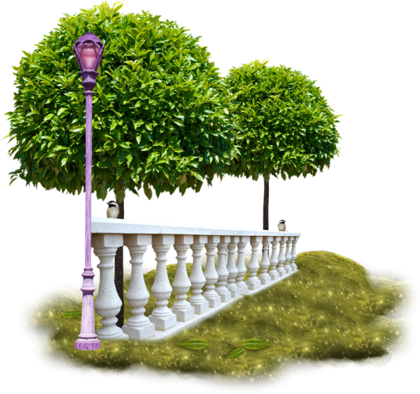 Ландшафт на белом фоне