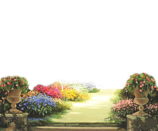 Сад с цветами вектор