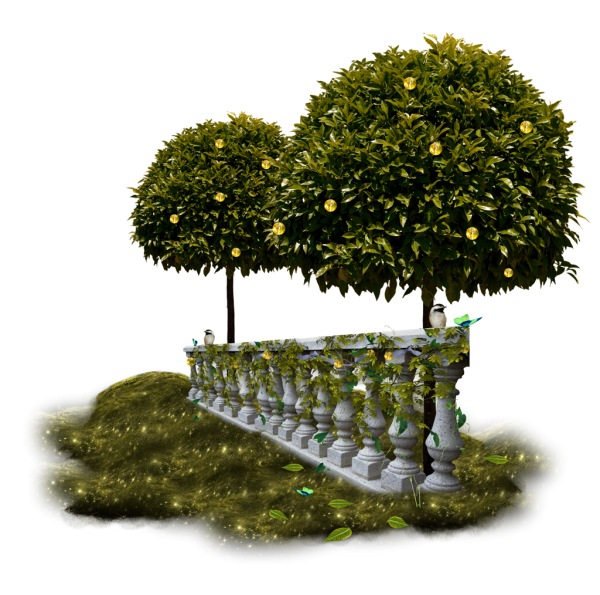 Сад на прозрачном фоне