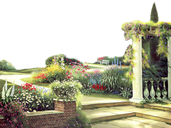 Пейзаж клипарт сад