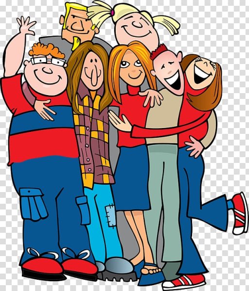 Группа людей мультяшных