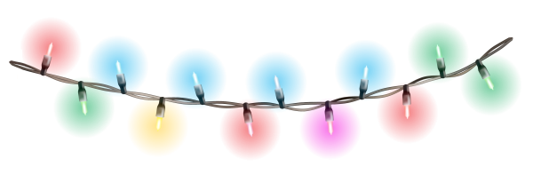 Гирлянда на прозрачном фоне