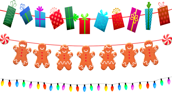 Векторные новогодние гирлянды