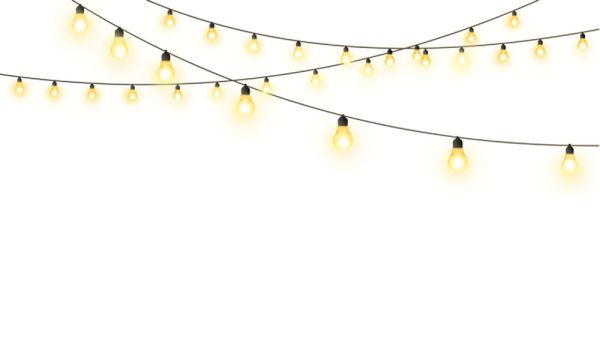 Гирлянда на прозрачном фоне