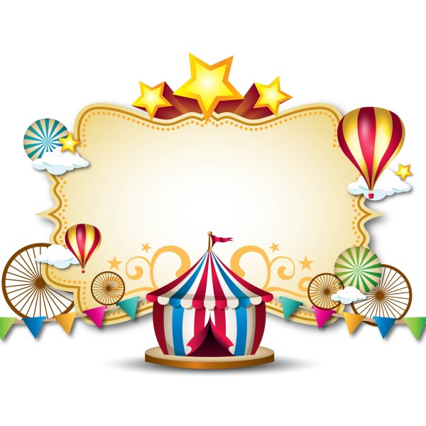 Приглашение на день рождения в стиле цирк