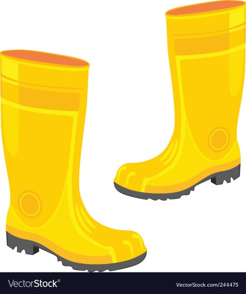 Резиновые сапоги на прозрачном фоне
