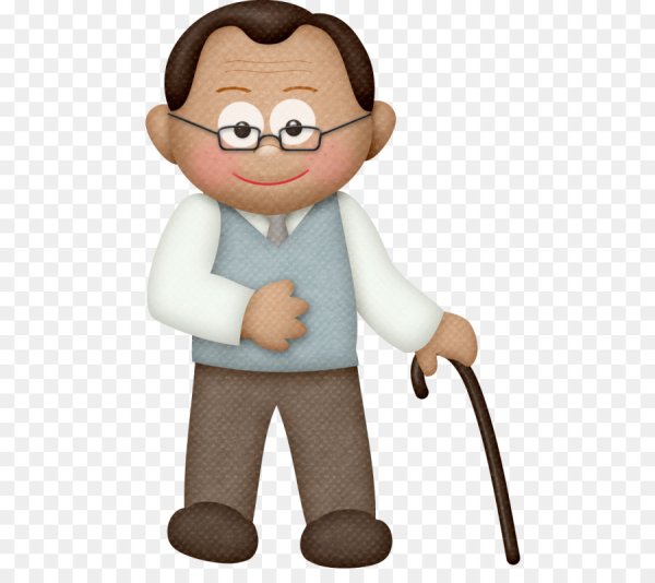 Дедушка на прозрачном фоне