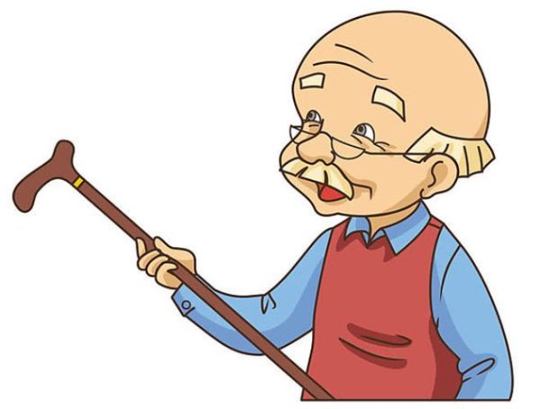 Старичок мультяшный